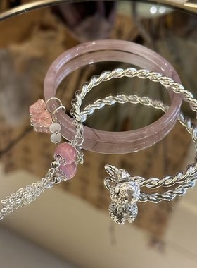 新中式流苏爆款超仙手镯叮当镯带铃铛二合一手链女高级闺蜜