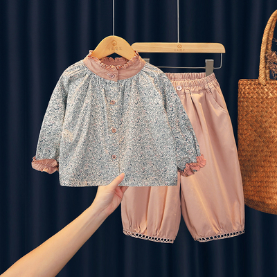 可衣棉尔田园风灯芯绒小碎花套装