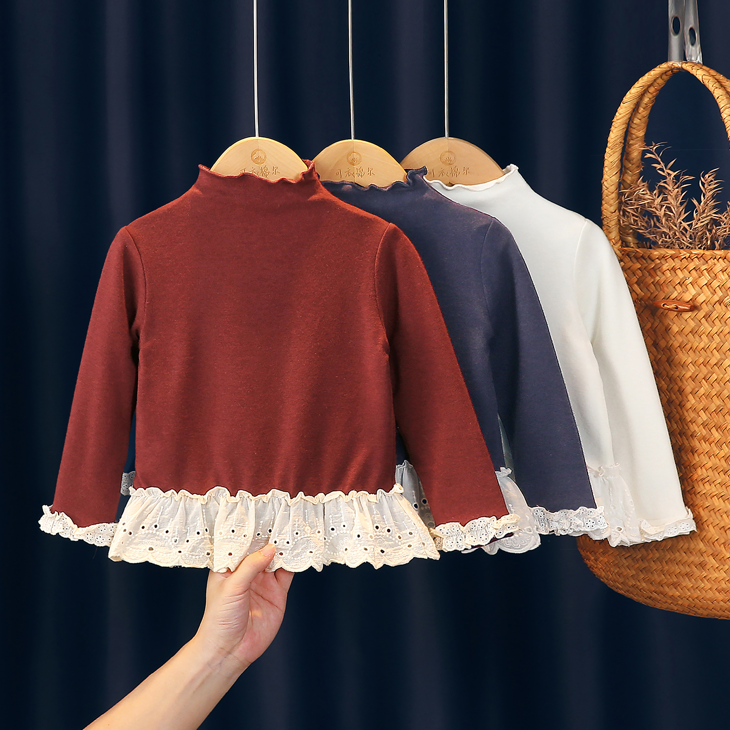 可衣棉尔宝宝针织毛衣内搭打底衫