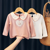 女童长袖 T宝宝纯棉甜美上衣 小女孩好看儿童打底衫 t恤春装 2026新款