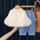 小女孩洋气穿搭儿童上衣宝宝纯棉衬衫 2026新款 两件套 春装 女童套装