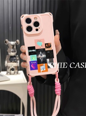 华为NOVA14四角开孔13ProMax刘宇宁周边iPhone16斜挎手腕挂绳苹果12适用防摔红米TURBO4透明15plus手机壳软a5