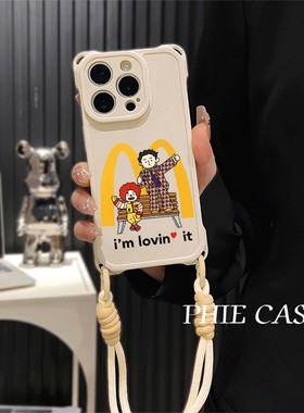 iPhone13陈奕迅M记周边s30斜挎手腕挂绳苹果16plus透明适用防摔12ProMax创意小米15手机壳软14四角开孔高级感