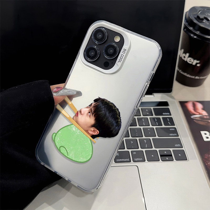 iPhone16小众彩银苹果13创意红米NOTE15硬小米17ProMax适用14PLUS高级感手机壳可爱华为MATE80抹茶大福王一博