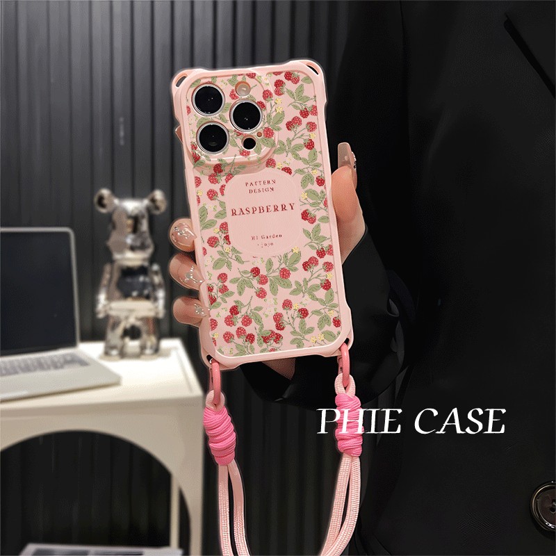 红米TURBO4英文满屏果子14四角开孔iPhone13斜挎苹果16透明15plus手机壳软荣耀x70i手腕挂绳12ProMax适用防摔