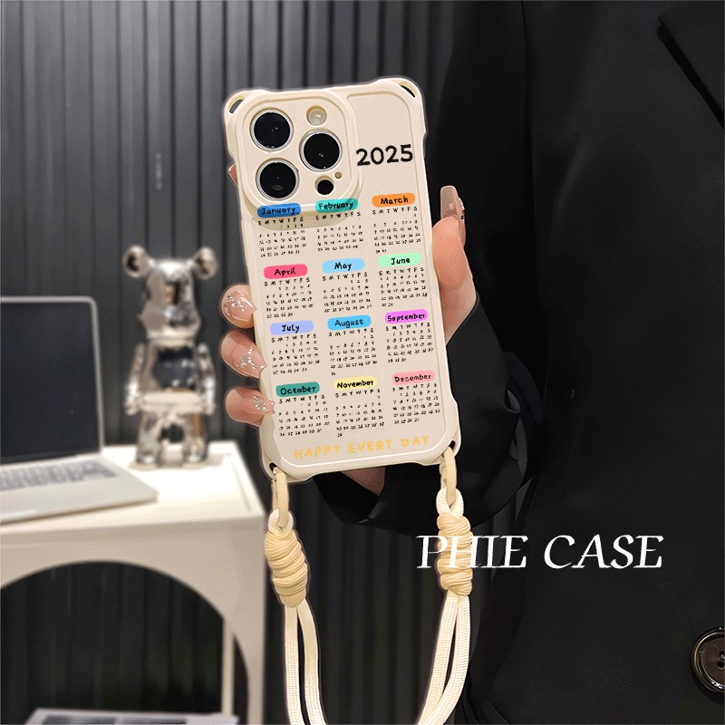荣耀x70i手机壳软14ProMax适用2025日历表四角开孔苹果13斜挎iPhone16防摔透明15plus手腕挂绳12中国风iQOOz9