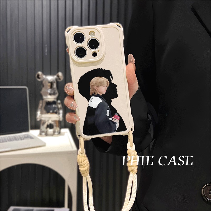 蔡徐坤周边红米note14防摔15plus手机壳12潮酷红米k90ProMax适用iPhone17四角开孔13透明苹果16e斜挎手腕挂绳