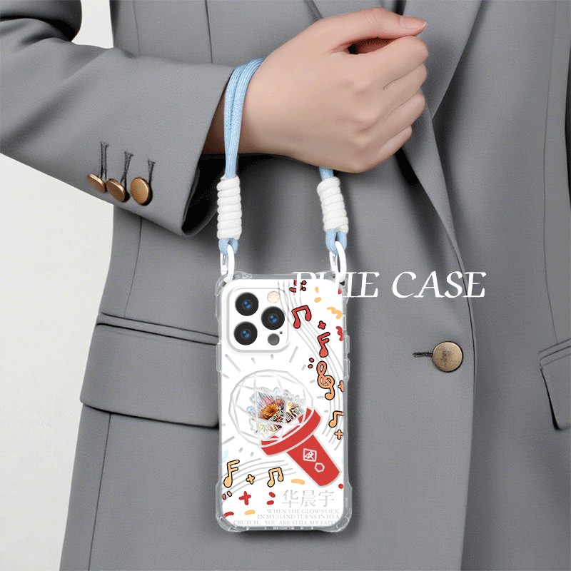一加ACE6华晨宇应援棒12四角开孔13透明苹果16斜挎手腕挂绳17ProMax周边15plus手机壳软适用iPhone14防摔x300