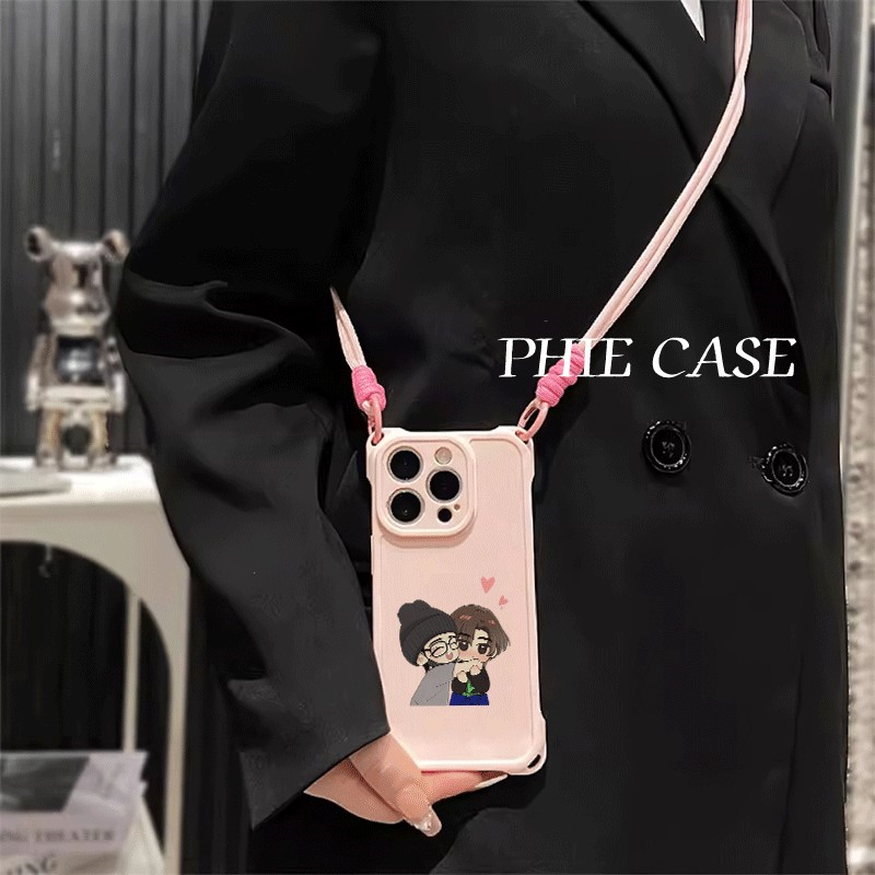 17ProMax适用Q版王一博肖战四角开孔iPhone13透明苹果16斜挎手腕挂绳14防摔15plus手机壳软12卡通荣耀200周边
