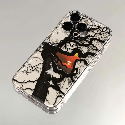 真我neo8高级感14plus适用iPhone17手机壳13ProMax夕阳枯树逢春苹果16ins风OPPOFindx9透明软15高级感红米k90