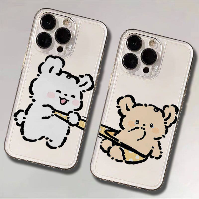 iPhone12可爱红米NOTE15苹果17小众OPPORENO16透明卡通13ProMax扯裤衩小狗创意华为PURA90软适用14PLUS手机壳