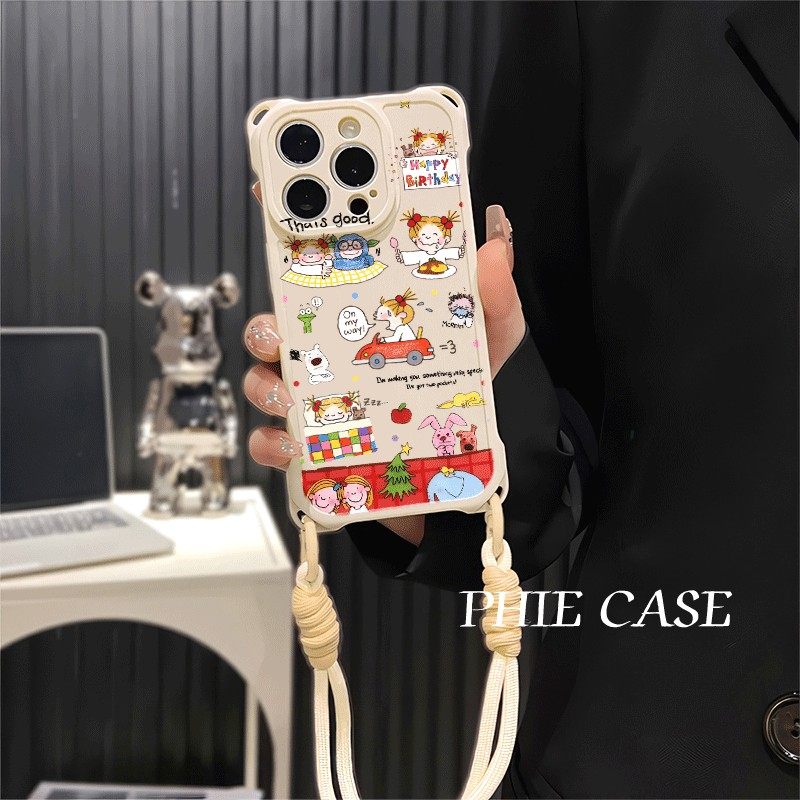 OPPOFindx8手腕挂绳12ProMax适用苹果16透明15plus手机壳软14四角开孔iPhone13斜挎荣耀MAGIC7防摔CoCo酱开车