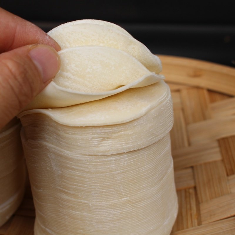 光头佬联圣饺子皮2斤装水晶效果半透明玉米蒸饺皮早餐面食包邮