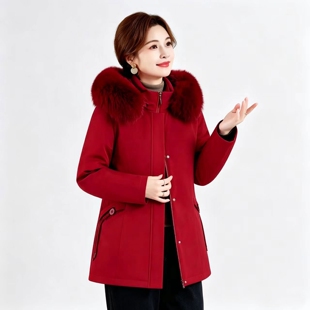 定做翻新妈妈装羽绒服半九成品女中老年活里活面内胆可拆卸短外套