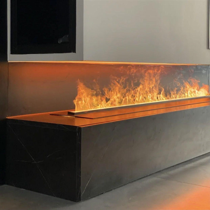 3d雾化壁炉嵌入式仿真火灯加湿器电子壁炉户外防水超薄假火焰