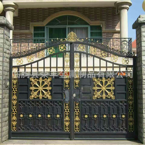 厂家供应 铁艺大门 别墅铁艺门防盗门 铁艺安全门庭院墙大门