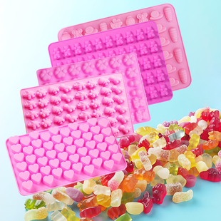 迷软糖硅胶模具小恐龙QQ糖巧克力蛋糕装 饰烘焙工具自制DIY糖果模8