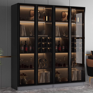 酒柜展示柜家用玻璃酒柜客厅靠墙定制轻奢置物柜2025新款储物柜子