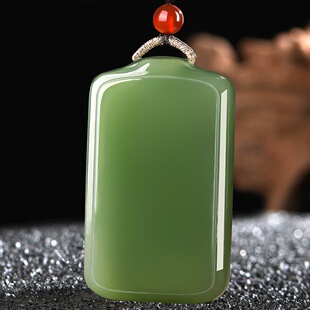 佳媛玉业和田玉平安无事牌玉吊坠 男女士款玉坠玉石玉佩