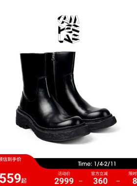 CAMPERLAB看步男女同款Vamonos新款圆头厚底增高短靴时尚百搭靴子