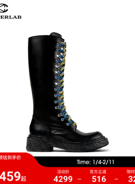 CAMPERLAB看步2025秋冬Vamonos长筒靴子撞色男女同款皮靴骑士靴