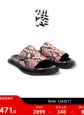 CAMPERLAB看步男女同款Nada拖鞋时尚印花平底凉鞋休闲一脚蹬凉拖