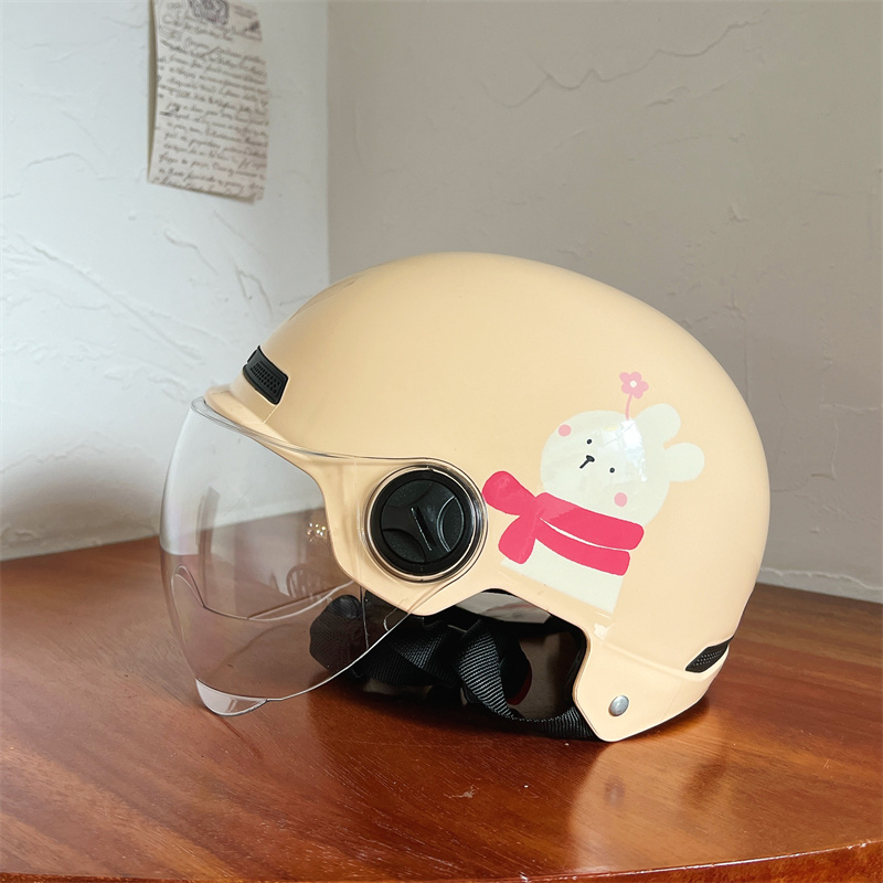 兔子新国标3C认证电动车头盔可爱卡通摩托车安全帽四季女款电瓶车
