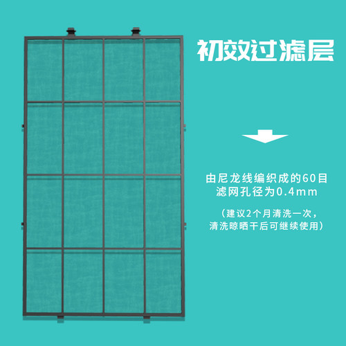 初效过滤层高效活性炭一体过滤层光触媒过滤层