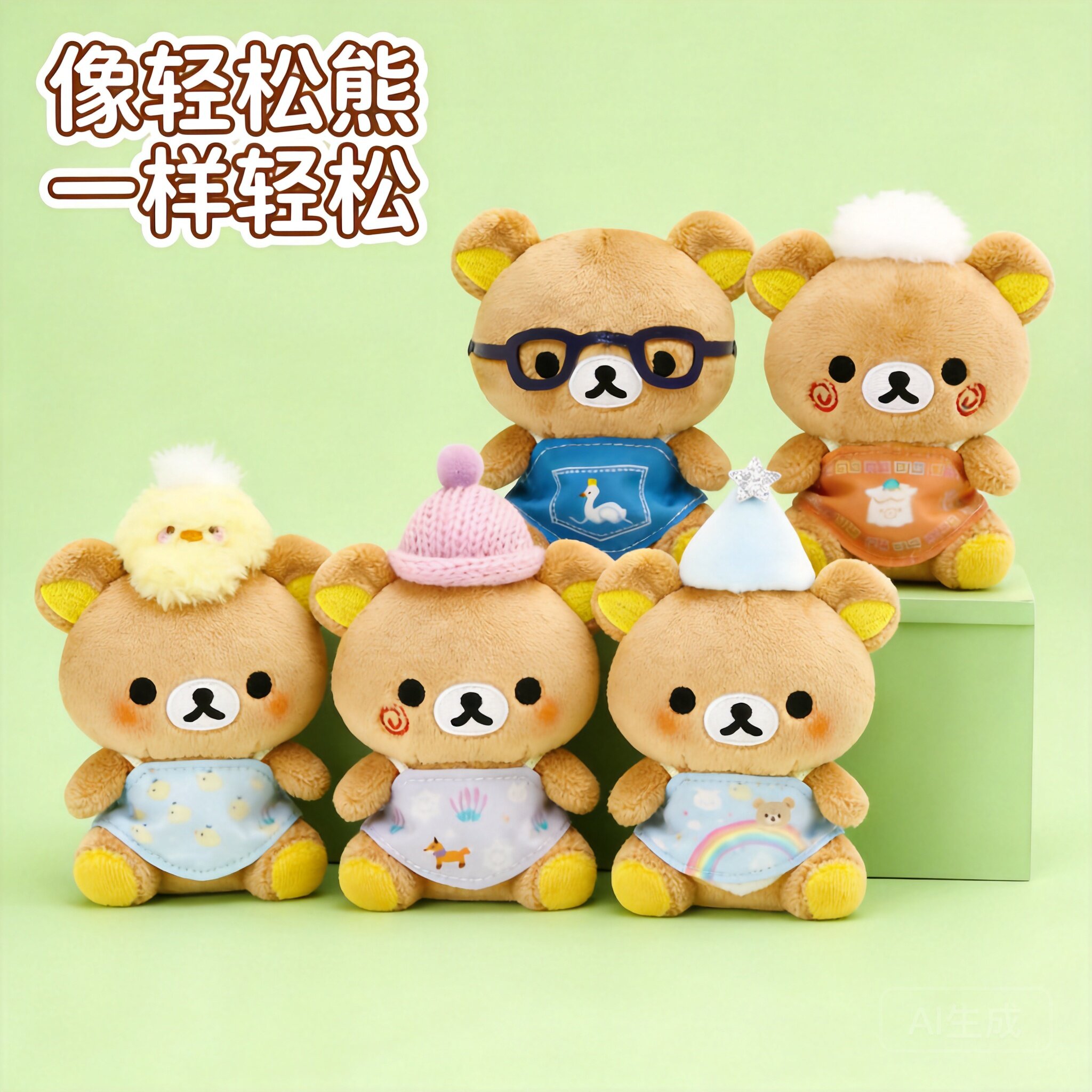 日本轻松熊玩偶挂件松熊sanx-x店长送朋友节日生日礼物玩偶挂件