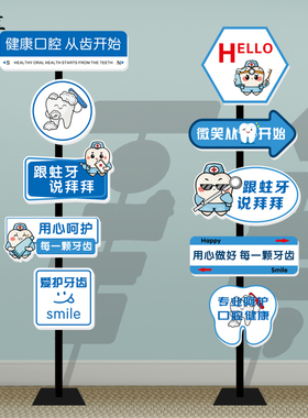 口腔诊所路牌展架指示牌