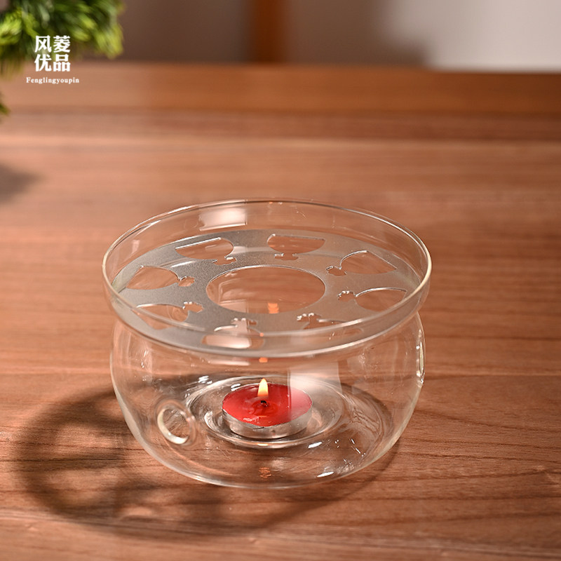 温茶器玻璃茶具温茶炉加热保温底座茶座蜡烛台温杯器保温器煮茶器