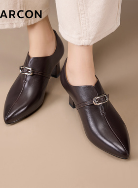 意尔康女鞋2025春秋季新款时尚百搭休闲深口鞋女单鞋女鞋26455W