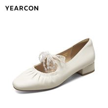 意尔康女鞋2025秋季新款时尚百搭休闲玛丽珍鞋女单鞋13356W