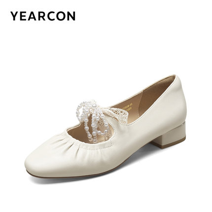 意尔康女鞋2025秋季新款时尚百搭休闲玛丽珍鞋女单鞋13356W