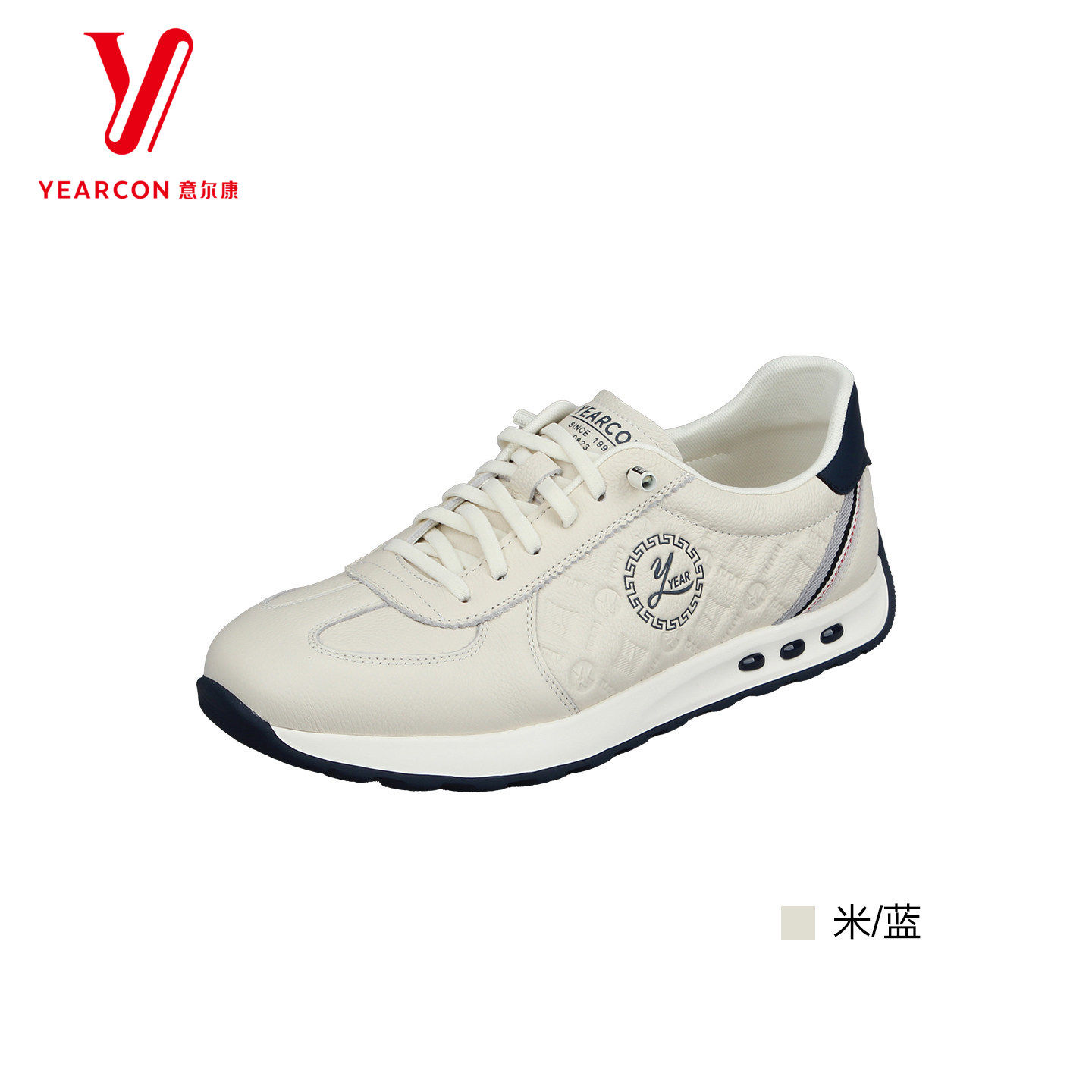 意尔康2026新款男士运动鞋真皮阿甘鞋百搭小白鞋舒适6531AE62235A