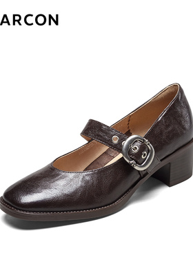 意尔康女鞋2025秋季新款时尚百搭休闲玛丽珍鞋女单鞋27562W