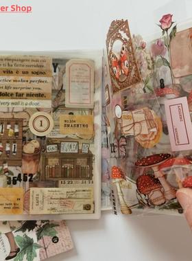 20 Sheets Vintage PET Sticker Book Diy Diary Butterfly INS A