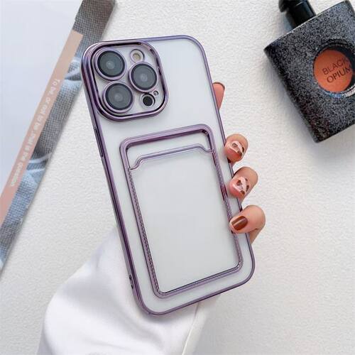 适用于苹果14插卡手机壳镜头全包iPhone 14 13 12 11 pro max case card cover with lens glass protector