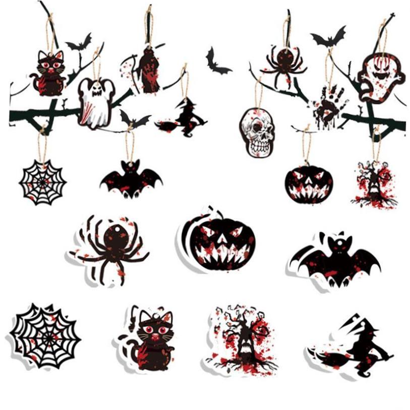 Halloween pendant props万圣节吊饰挂件鬼节纸吊饰布置道具