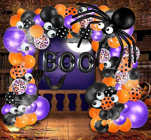 Halloween balloon set party aluminum film latex balloons气球