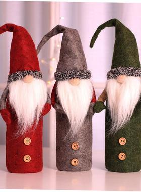 christmas decoration tree Rudolph wine bottle bag 酒瓶套