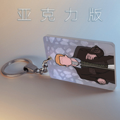 新款 Give 今日Memes钥匙链挂件Rick摇车内饰品吊带Never Gonna