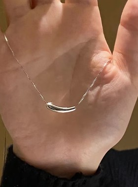 小茄子项链女小众ins轻奢气质钛钢不色学生锁骨链