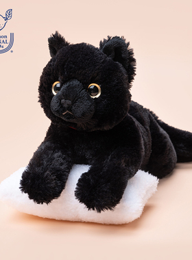 sunlemon黑猫咪毛绒玩偶儿童仿真猫猫小公仔娃娃女生可爱玩具礼物