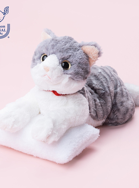 sunlemon美短猫毛绒玩偶灰白猫咪小公仔安抚娃娃玩具生日女生礼物