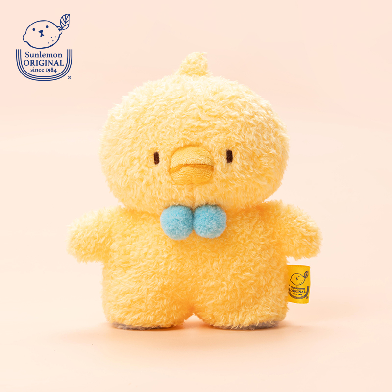 sunlemon黄色小鸡毛绒站立玩偶