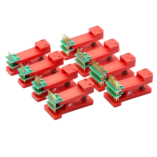 测试架PCB夹子治具夹具探针下载程序编程烧录弹簧针2.54间距3~10P