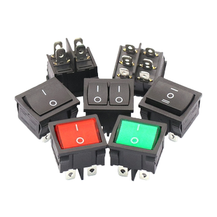 KCD5 1 2船型开关双联翘板两个开关并联船形开关 电源开关 4脚2档