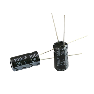 TELESKY电解电容 25V100uF 6*11MM 直插 铝电解电容器(50个)