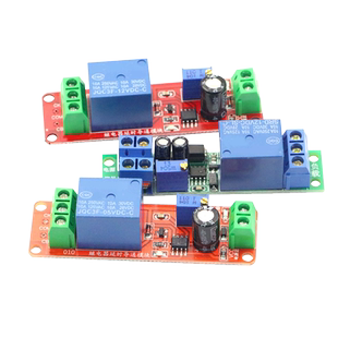 12V延时断开继电器模块12V导通延时开关NE555 5V延时可调(1-10秒)